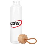 Custom 18 Oz. Vidro Glass & Bamboo Bottle - 4