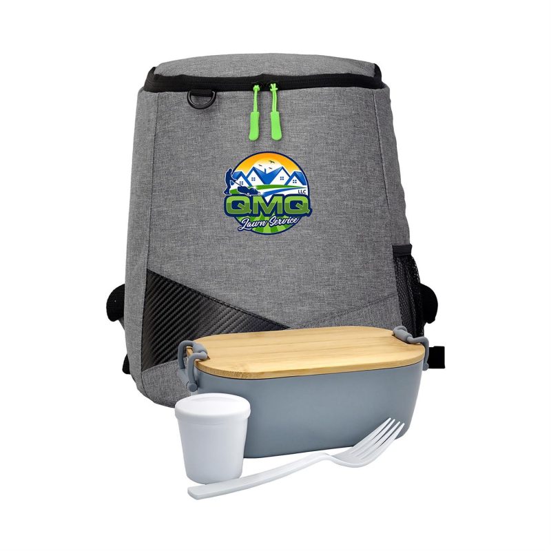 Custom Bamboo Lunch Box Backpack Set - 8