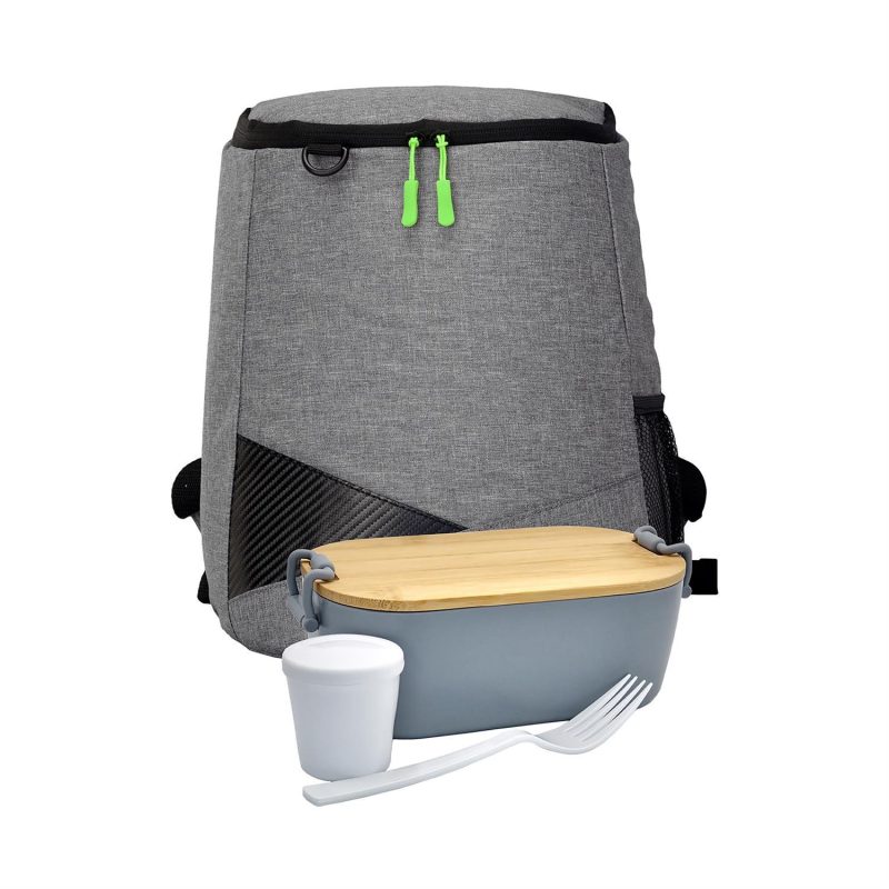 Custom Bamboo Lunch Box Backpack Set - 9