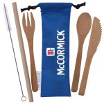 Custom Bamboo Utensils w/rPET Pouch