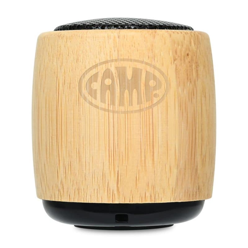 Custom Reed Mini Circle Wireless Speaker - Bamboo - 3