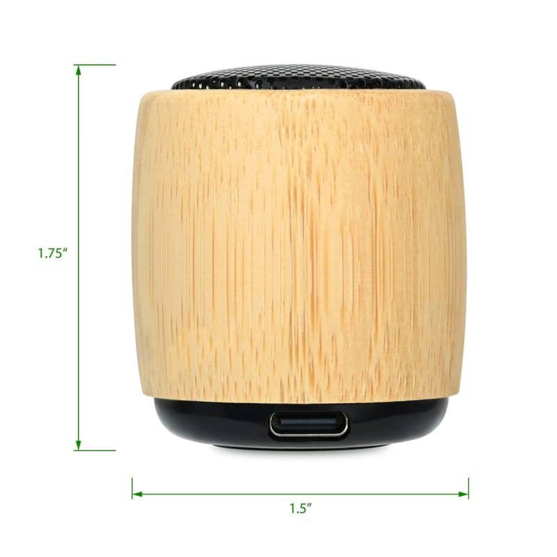 Custom Reed Mini Circle Wireless Speaker - Bamboo - 5