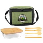 Custom Ridge Bamboo Lunch Cooler - 6