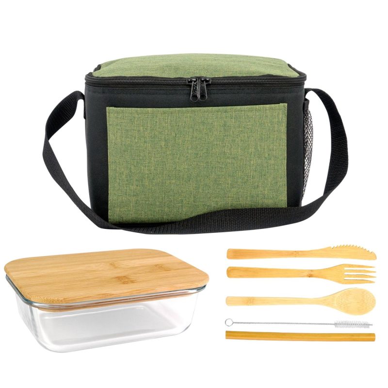 Custom Ridge Bamboo Lunch Cooler - 7