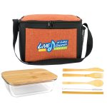 Custom Ridge Bamboo Lunch Cooler - 8