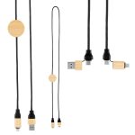Custom 3' 60w Bamboo & Rpet Fast Charging Cable - 1