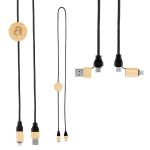 Custom 3' 60w Bamboo & Rpet Fast Charging Cable - 2