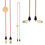 Custom 3' 60w Bamboo & Rpet Fast Charging Cable - 5