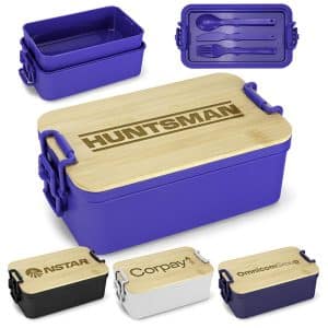 Custom BambooNest Double Deck Lunch Box