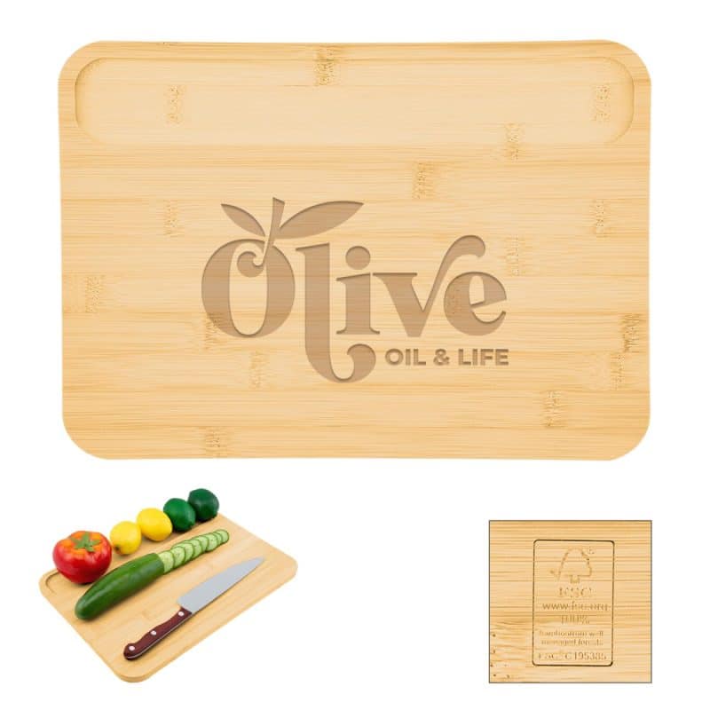 Custom Pro Prep Bamboo Cutting Board
