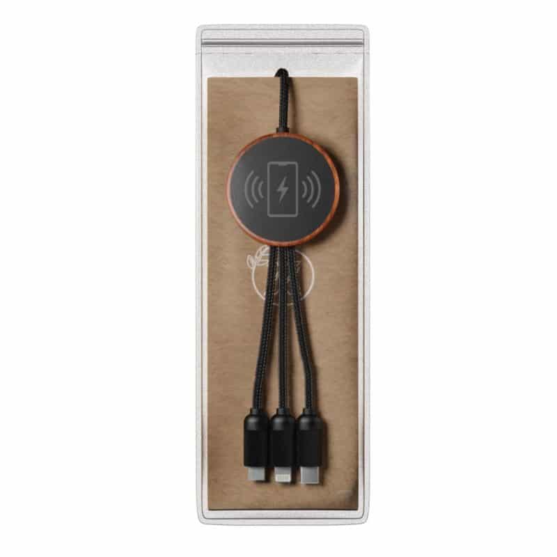 Custom SCX Innovative Design™ 5-in-1 Bamboo 5W Wireless Charging Cable - 1