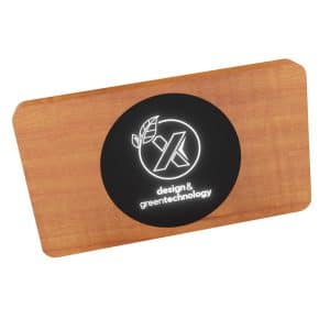 Custom SCX Innovative Design™ Bamboo Wireless Power Bank 10