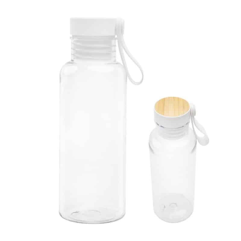 Custom 20 Oz. Case Rpet Bottle With Bamboo Accent Lid And Silicone Easy Carry Handle - 1