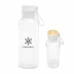 Custom 20 Oz. Case Rpet Bottle With Bamboo Accent Lid And Silicone Easy Carry Handle - 2