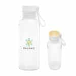Custom 20 Oz. Case Rpet Bottle With Bamboo Accent Lid And Silicone Easy Carry Handle - 3