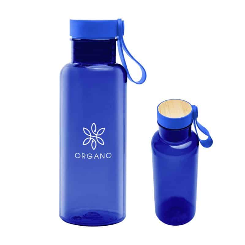 Custom 20 Oz. Case Rpet Bottle With Bamboo Accent Lid And Silicone Easy Carry Handle - 4