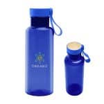 Custom 20 Oz. Case Rpet Bottle With Bamboo Accent Lid And Silicone Easy Carry Handle - 5