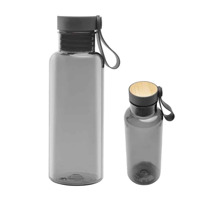 Custom 20 Oz. Case Rpet Bottle With Bamboo Accent Lid And Silicone Easy Carry Handle - 7