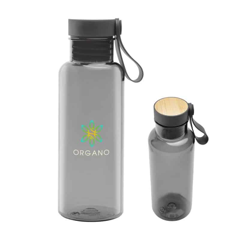 Custom 20 Oz. Case Rpet Bottle With Bamboo Accent Lid And Silicone Easy Carry Handle - 8
