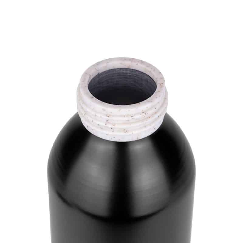 Custom 22 Oz. Meriden Aluminum Bottle w/Bamboo Lid & Cotton String Loop - 6