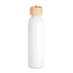 Custom 22 Oz. Meriden Aluminum Bottle w/Bamboo Lid & Cotton String Loop - 7