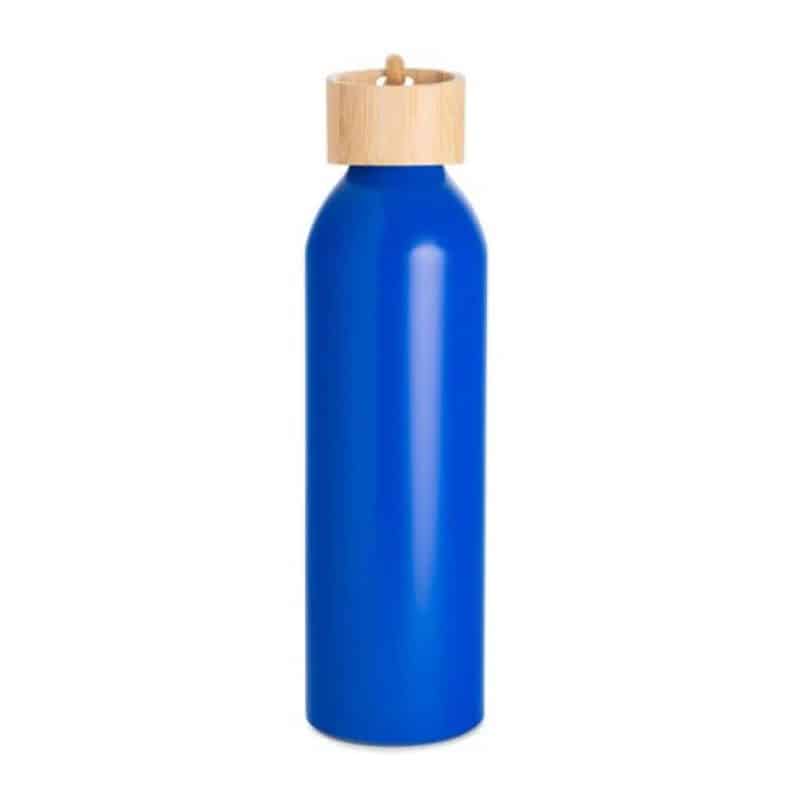 Custom 22 Oz. Meriden Aluminum Bottle w/Bamboo Lid & Cotton String Loop - 8