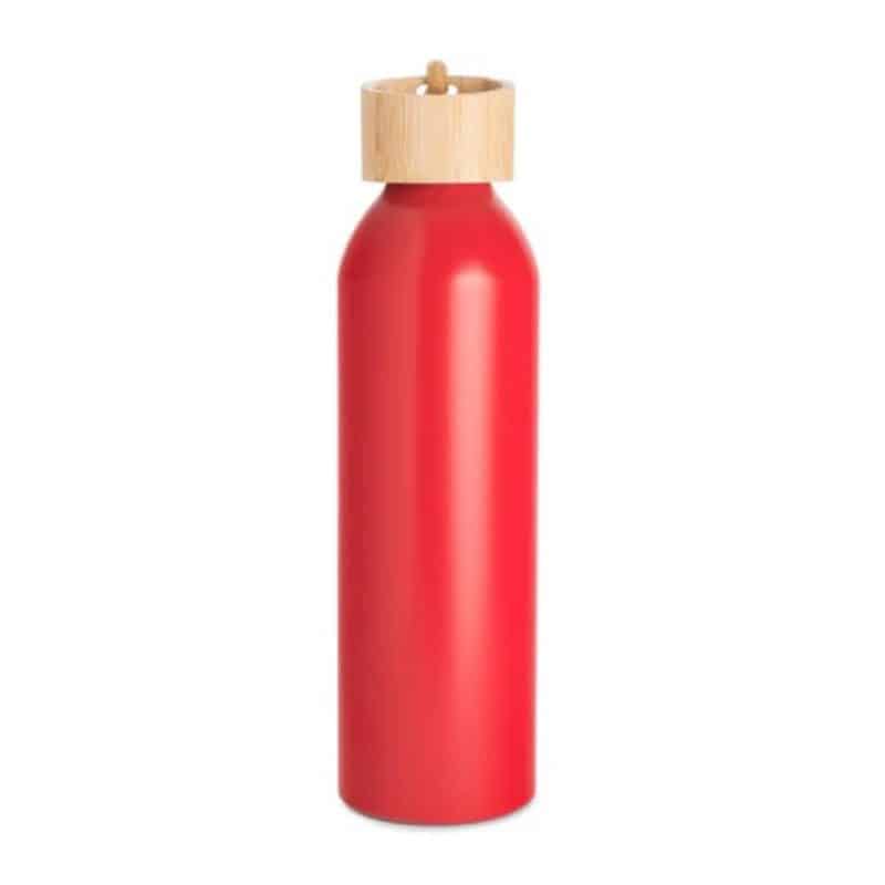 Custom 22 Oz. Meriden Aluminum Bottle w/Bamboo Lid & Cotton String Loop - 9