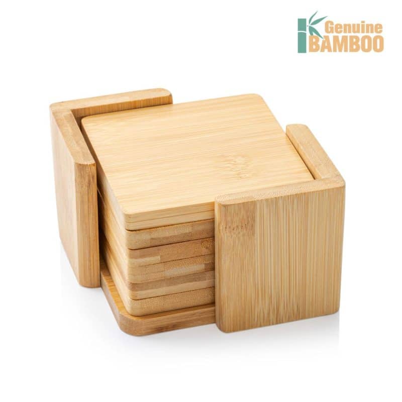 Custom Burke Bamboo Coasters Set - Square - 1