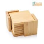 Custom Burke Bamboo VividPrint™ Coaster Set - Square - 1