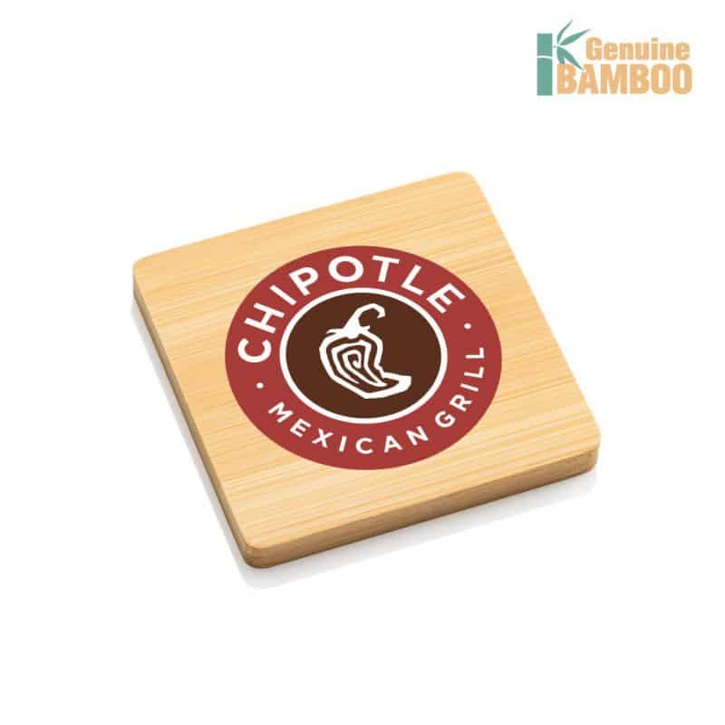 Custom Burke Bamboo VividPrint™ Coaster Set - Square - 2