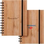 Custom Evergreen Bamboo Notebook w/Recycled Paper