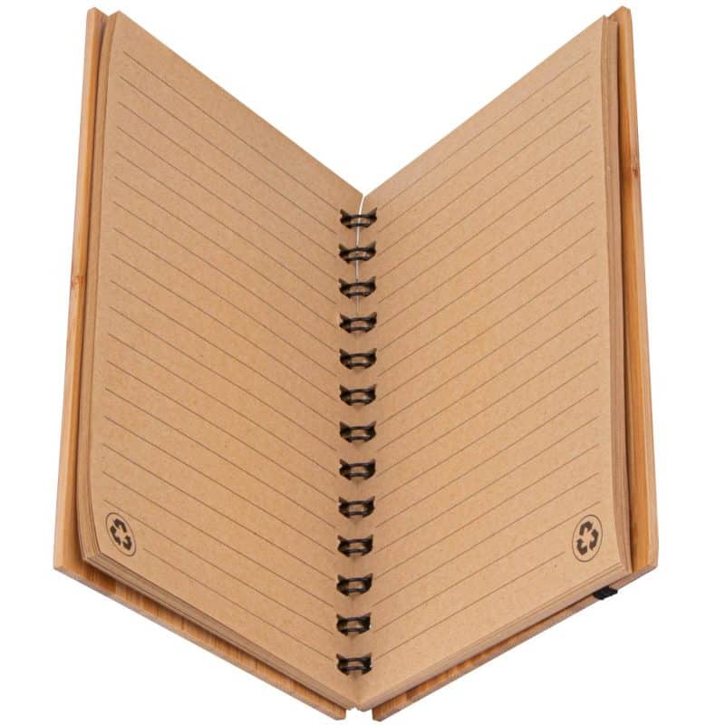 Custom Evergreen Bamboo Notebook w/Recycled Paper - 4