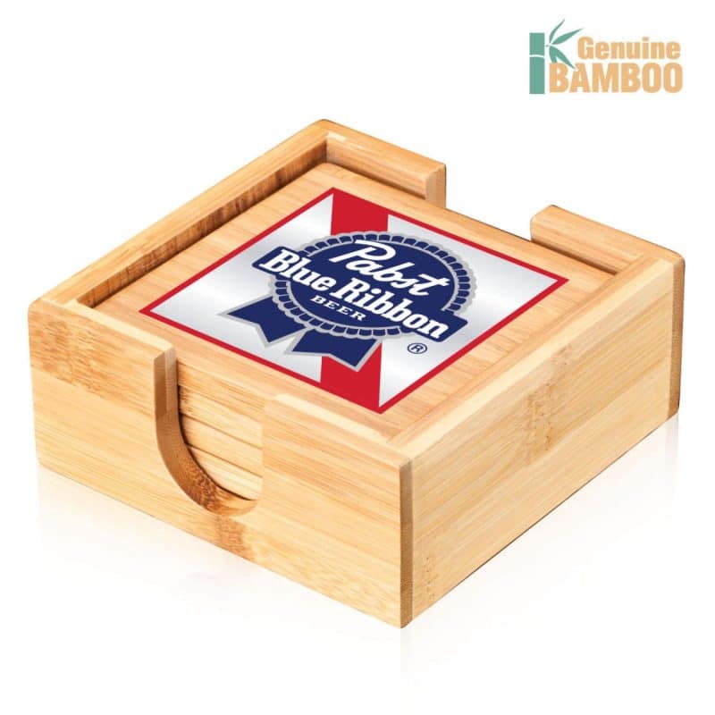 Custom Fairfax Bamboo VividPrint™ Coasters Set - Set of 4