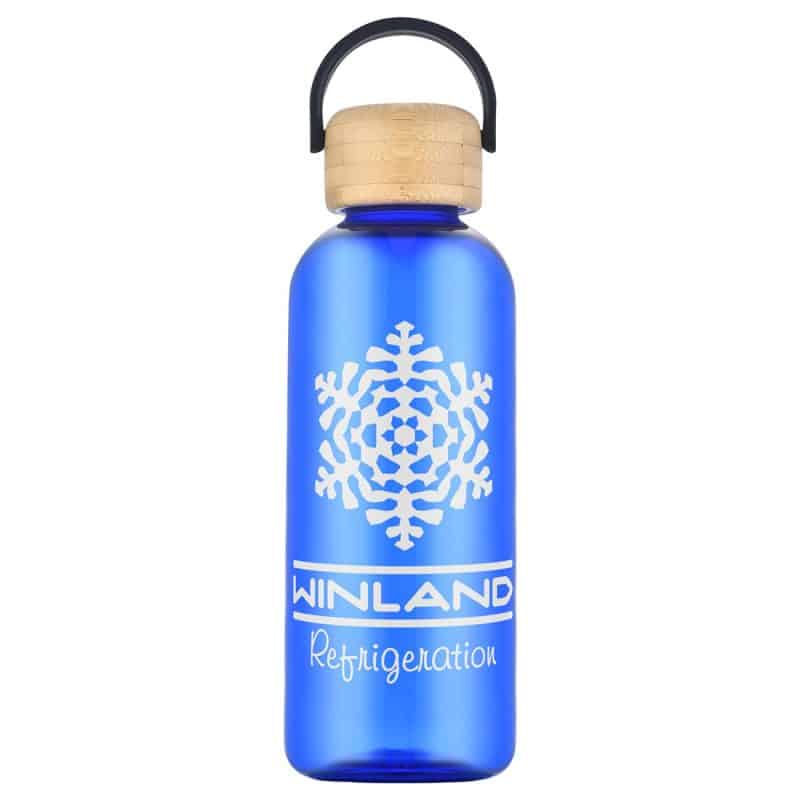 Custom Sanzio 21 oz RPET Bottle with Bamboo Lid - 2