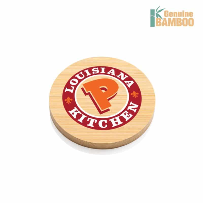 Custom Yorkshire Bamboo VividPrint™ Coaster Set - Round - 2