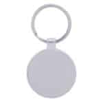 Custom Bamboo & Metal Round Keychain - 3