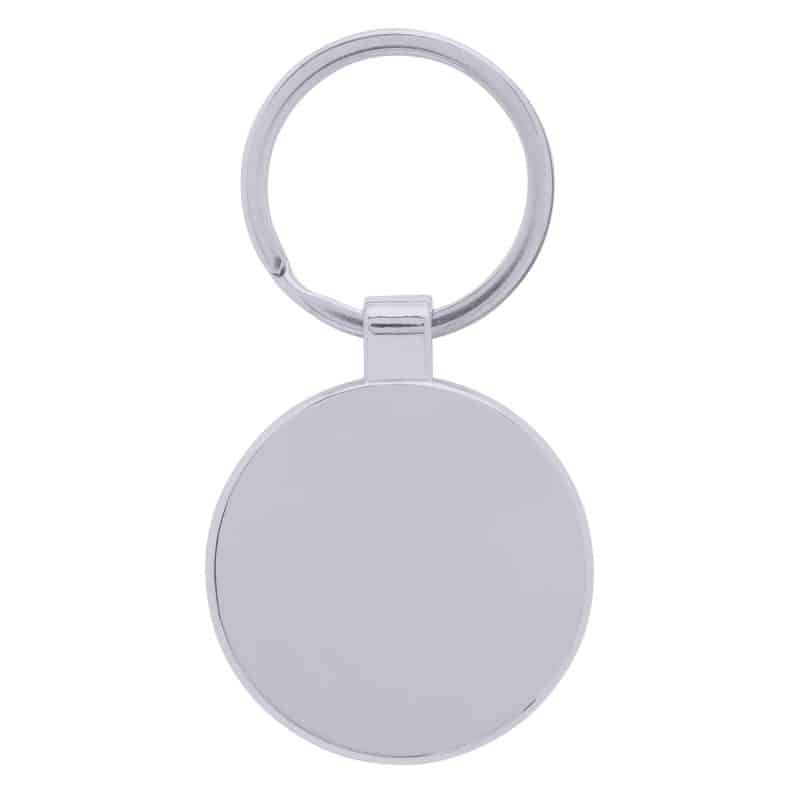 Custom Bamboo & Metal Round Keychain - 3