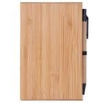Custom Bamboo Phone Holder Notepad & Pen Set w/Sticky Notes - 1