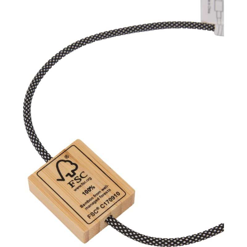 Custom FSC® 100% Bamboo 5-in-1 100W Laptop Charging Cable - 7