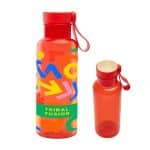Custom 20 Oz. Full Color Cade Rpet Bottle With Bamboo Accent Lid And Silicone Easy Carry Handle - 7