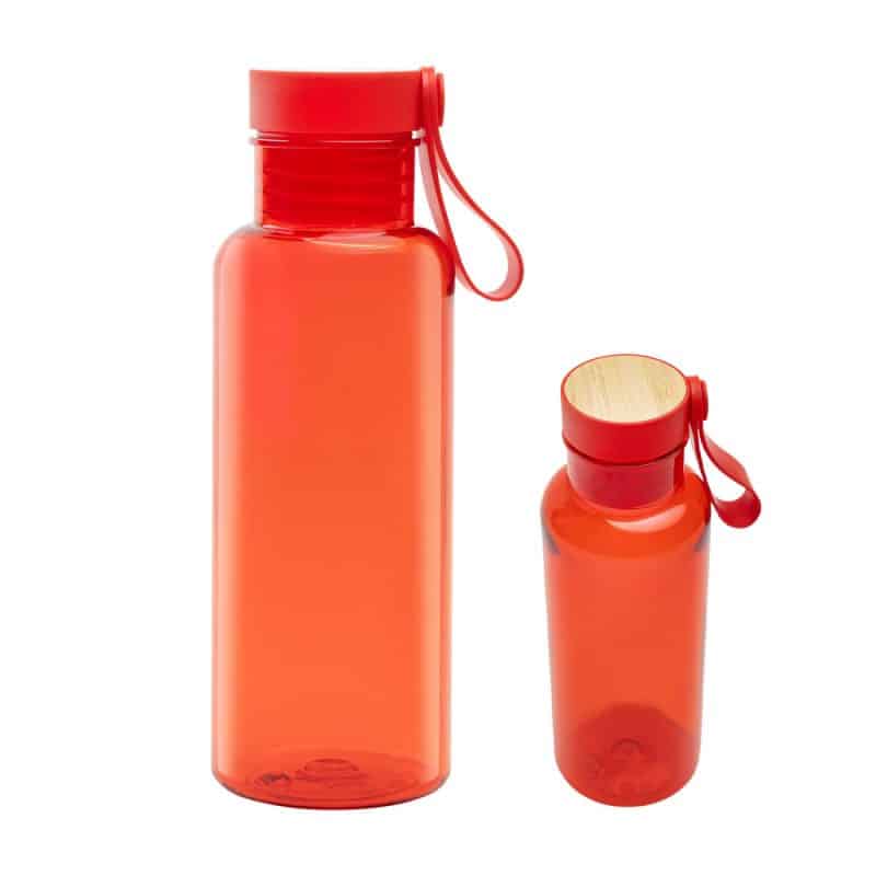 Custom 20 Oz. Full Color Cade Rpet Bottle With Bamboo Accent Lid And Silicone Easy Carry Handle - 8