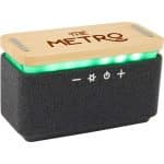 Custom Boost Fabric and Bamboo Wireless Charging Speaker - 2
