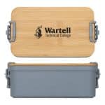 Custom Chuckwagon Stackable Lunch Box With Bamboo Lid & Utensils - 2