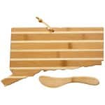 Custom Connecticut Charcuterie Board with Spreader Knife Gift Set - 1