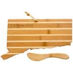 Custom Connecticut Charcuterie Board with Spreader Knife Gift Set