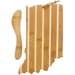 Custom Indiana Charcuterie Board with Spreader Knife Gift Set - 1