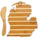 Custom Michigan Charcuterie Board with Spreader Knife Gift Set