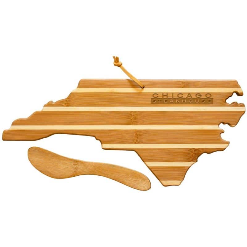 Custom North Carolina Charcuterie Board with Spreader Knife Gift Set