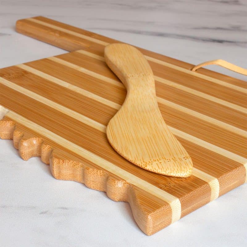 Custom Oklahoma Charcuterie Board with Spreader Knife Gift Set - 5