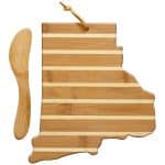 Custom Rhode Island Charcuterie Board with Spreader Knife Gift Set - 1